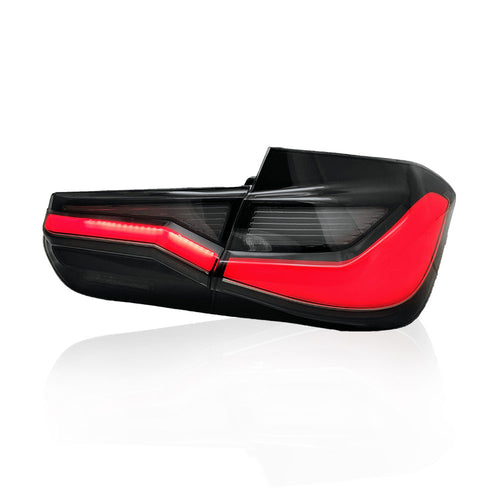BMW 3 SERIES F30 12-19 LED SEQUENTIAL SIGNAL WELCOME LIGHT HUGE STYLE TAILLAMP  COMPATIBLE PRE-FACELIFT/FACELIFT MODEL(SMK/RED)