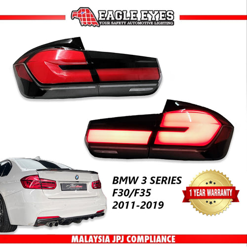 BMW 3 SERIES F30/F35 2012-2019 LED SEQUENTIAL SIGNAL WELCOME LIGHT TAILLAMP (SMOKE/RED LIGHT BAR)