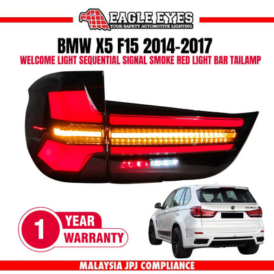 BMW X5 F15 2014-2018 LED SEQUENTIAL SIGNAL WELCOME LIGHT RED SMOKE LIGHT BAR TAILLAMP