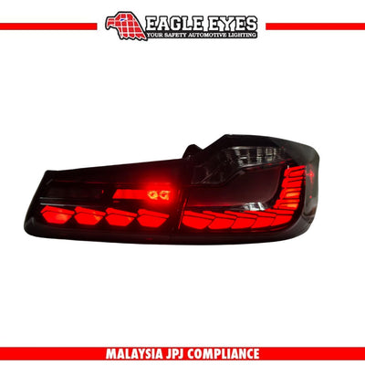BMW 5 SERIES G30 G38 2017-2021 LED SEQUENTIAL SIGNAL WELCOME LIGHT DRAGON SCALE STYLE SMOKE CLEAR LIGHT BAR TAILLAMP