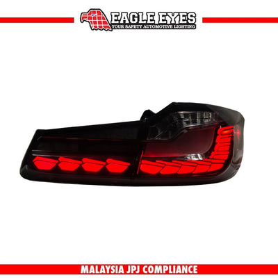 BMW 5 SERIES G30 G38 2017-2021 LED SEQUENTIAL SIGNAL WELCOME LIGHT DRAGON SCALE STYLE SMOKE CLEAR LIGHT BAR TAILLAMP