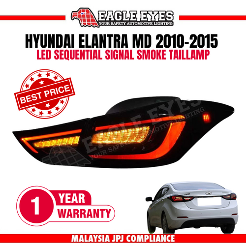 HYUNDAI ELANTRA MD LED 2010-2015 SEQUENTIAL SIGNAL SMOKE M STYLE TAILLAMP