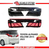 TOYOTA ALPHARD VELLFIRE 2015-2023 LED SEQUENTIAL SIGNAL WELCOME LIGHT SMOKE TAILLAMP WITH GARNISH