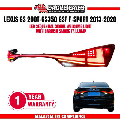 LEXUS GS250/GS300H/GS350 2012-2020 LED SEQUENTIAL SIGNAL WELCOME LIGHT WITH GARNISH LAMP (SMOKE)
