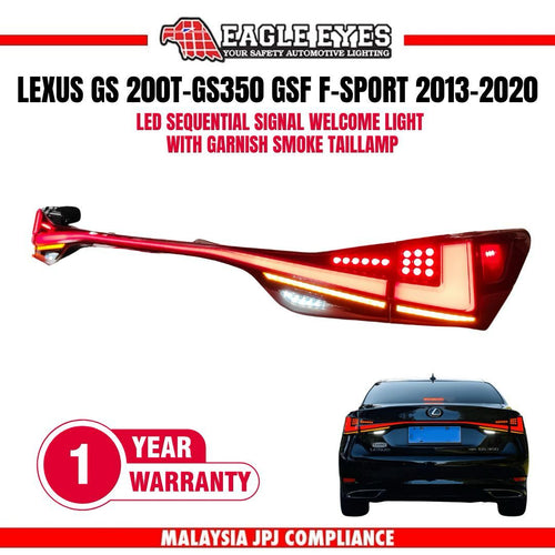 LEXUS GS250/GS300H/GS350 2012-2020 LED SEQUENTIAL SIGNAL WELCOME LIGHT WITH GARNISH LAMP (SMOKE)