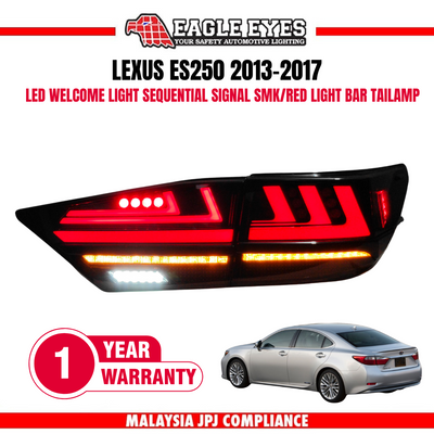 LEXUS ES200/ES250/ES300 2013-2017 LED SEQUENTIAL SIGNAL RED SMOKE LIGHTBAR TAILLAMP
