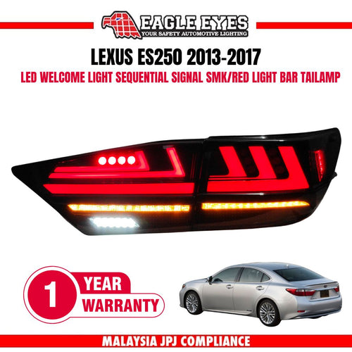 LEXUS ES200/ES250/ES300 2013-2017 LED SEQUENTIAL SIGNAL RED SMOKE LIGHTBAR TAILLAMP