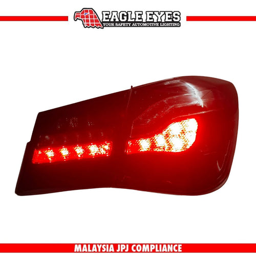 CHEVROLET CRUZE 2010-2015 LED SEQUENTIAL SIGNAL DRAGON SCALE RED SMOKE LIGHT BAR TAILLAMP
