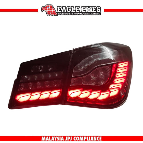 CHEVROLET CRUZE 2010-2015 LED SEQUENTIAL SIGNAL DRAGON SCALE RED SMOKE LIGHT BAR TAILLAMP