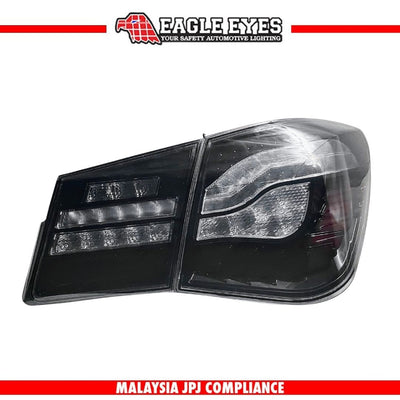 CHEVROLET CRUZE 2010-2015 LED SEQUENTIAL SIGNAL DRAGON SCALE RED SMOKE LIGHT BAR TAILLAMP