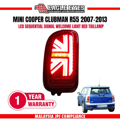MINI COOPER R55 CLUBMAN 2007-2013 LED SIGNAL UNION JACK RED TAILLAMP