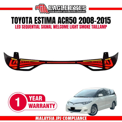 TOYOTA PREVIA/ESTIMA AERAS ACR50 2006-2015 LED SEQUENTIAL SIGNAL WELCOME LIGHT RED SMOKE LIGHT BAR TAILLAMP