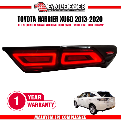 TOYOTA HARRIER 60 SERIES SUV60/ ASU60/ AVU65 2013-2020 DRL SEQUENTIAL SIGNAL WELCOME LIGHT SMOKE/RED LIGHT BAR TAILLAMP