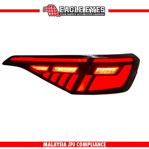 HONDA CIVIC FE 2021-2025 LED SEQUENTIAL SIGNAL WELCOME LIGHT SMOKE WHITE LIGHT BAR V2 STYLE TAILLAMP