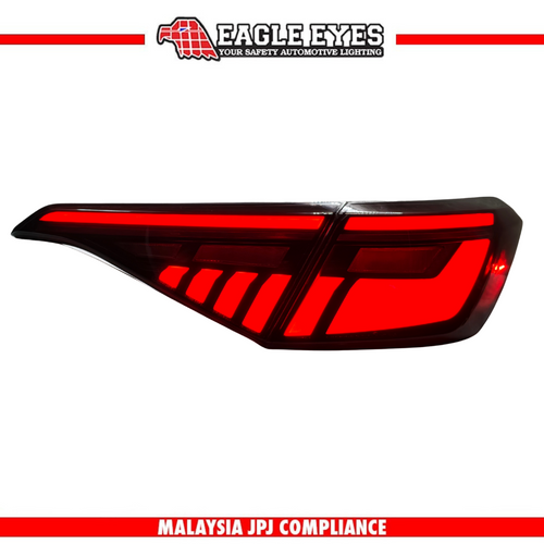 HONDA CIVIC FE 2021-2025 LED SEQUENTIAL SIGNAL WELCOME LIGHT SMOKE WHITE LIGHT BAR V2 STYLE TAILLAMP