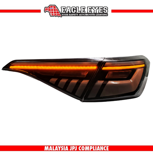 HONDA CIVIC FE 2021-2025 LED SEQUENTIAL SIGNAL WELCOME LIGHT SMOKE WHITE LIGHT BAR V2 STYLE TAILLAMP