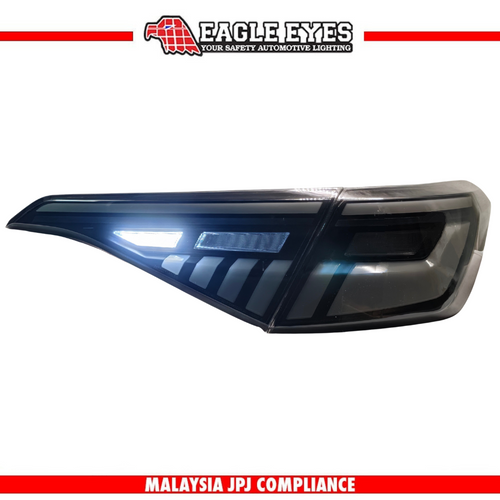 HONDA CIVIC FE 2021-2025 LED SEQUENTIAL SIGNAL WELCOME LIGHT SMOKE WHITE LIGHT BAR V2 STYLE TAILLAMP
