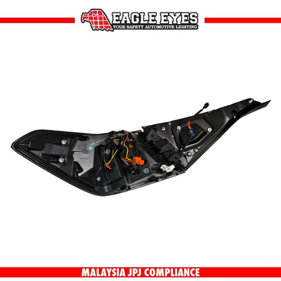 HONDA CIVIC FE 2021-2025 LED SEQUENTIAL SIGNAL WELCOME LIGHT SMOKE WHITE LIGHT BAR V2 STYLE TAILLAMP