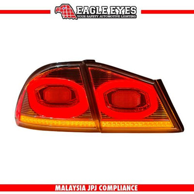 HONDA CIVIC FD 2006-2011 V2 DYNAMIC LED SEQUENTIAL SIGNAL WELCOME LIGHT CLEAR ALBINO WHITE LIGHT BAR TAILLAMP