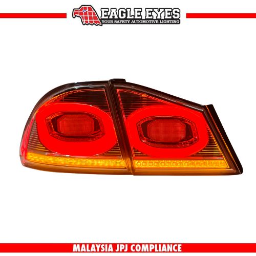 HONDA CIVIC FD 2006-2011 V2 DYNAMIC LED SEQUENTIAL SIGNAL WELCOME LIGHT CLEAR ALBINO WHITE LIGHT BAR TAILLAMP