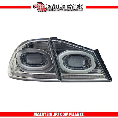 HONDA CIVIC FD 2006-2011 V2 DYNAMIC LED SEQUENTIAL SIGNAL WELCOME LIGHT CLEAR ALBINO WHITE LIGHT BAR TAILLAMP