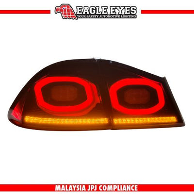 HONDA CIVIC FD 2006-2011 V2 DYNAMIC LED SEQUENTIAL SIGNAL WELCOME LIGHT SMOKE RED LIGHT BAR TAILLAMP