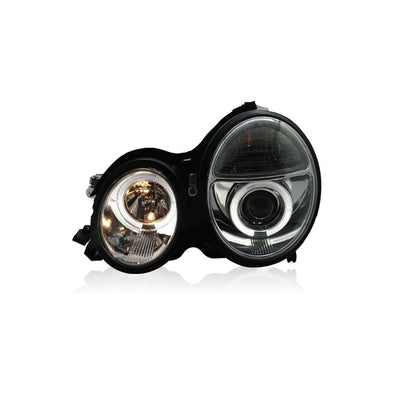 MERCEDES BENZ E-CLASS W210 1999-2003 PROJECTOR LED ANGLE EYES CHROME HEADLAMP