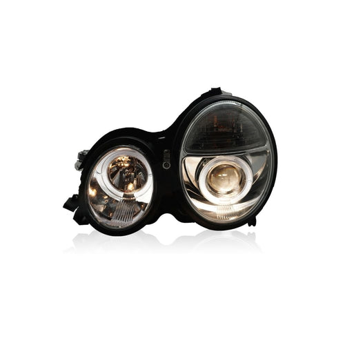 MERCEDES BENZ E-CLASS W210 1999-2003 PROJECTOR LED ANGLE EYES CHROME HEADLAMP