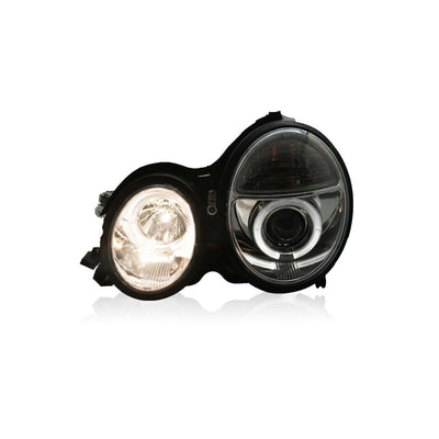 MERCEDES BENZ E-CLASS W210 1999-2003 PROJECTOR LED ANGLE EYES CHROME HEADLAMP