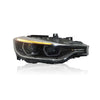 BMW 3 SERIES F30 2011-2019 PROJECTOR LED HI-LO BEAM HEXAGON ANGLE EYES HEADLAMP COMPITABLE PRE-FACELIFT MODEL