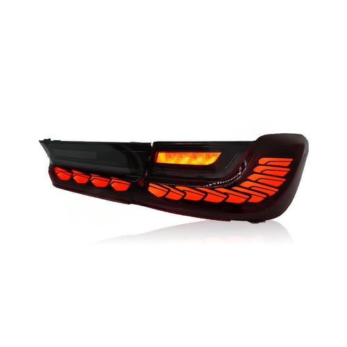 BMW 3 SERIES G20 2019-2021 LED SEQUENTIAL SIGNAL WELCOME LIGHT GTS STYLE RED/CLEAR TAILLAMP