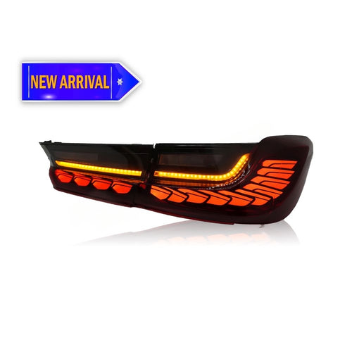BMW 3 SERIES G20 2019-2021 LED SEQUENTIAL SIGNAL WELCOME LIGHT GTS STYLE RED/CLEAR TAILLAMP