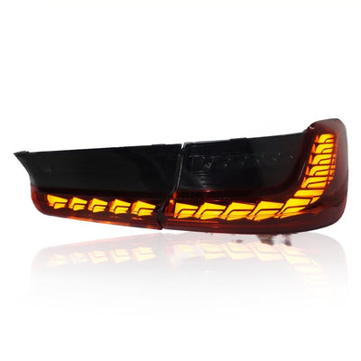 BMW 3 SERIES G20 2019-2021 LED SEQUENTIAL SIGNAL WELCOME LIGHT GTS STYLE (RED/SMOKE) TAILLAMP