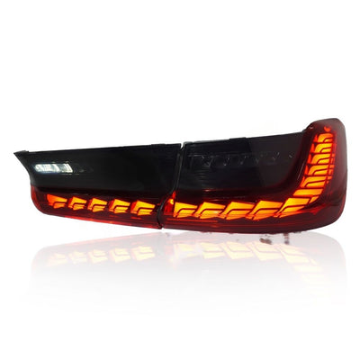 BMW 3 SERIES G20 2019-2021 LED SEQUENTIAL SIGNAL WELCOME LIGHT GTS STYLE (RED/SMOKE) TAILLAMP