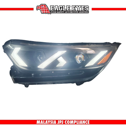 HONDA CRV 2017-2021 WELCOME LIGHT LED PROJECTOR HI-LO BEAM ONE TOUCH BLUE RED DEMON EYES SEQUENTIAL SIGNAL LAMBOGHINI STYLE HEADLAMP