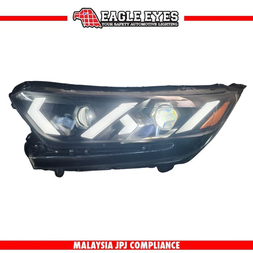 HONDA CRV 2017-2021 WELCOME LIGHT LED PROJECTOR HI-LO BEAM ONE TOUCH BLUE RED DEMON EYES SEQUENTIAL SIGNAL LAMBOGHINI STYLE HEADLAMP