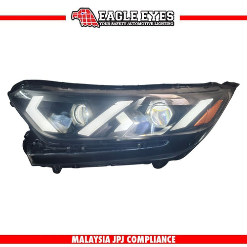 HONDA CRV 2017-2021 WELCOME LIGHT LED PROJECTOR HI-LO BEAM ONE TOUCH BLUE RED DEMON EYES SEQUENTIAL SIGNAL LAMBOGHINI STYLE HEADLAMP