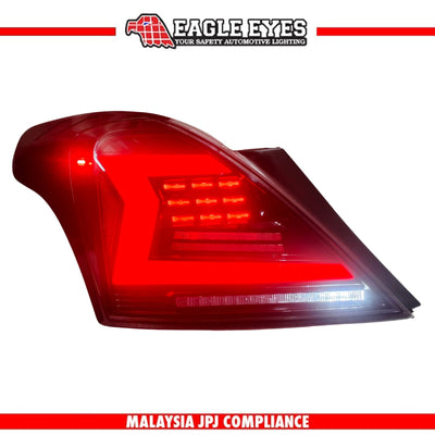 NISSAN ALMERA N17 2011-2019 LED SEQUENTIAL SIGNAL WELCOME LIGHT VERSION DYNAMIC CLEAR RED LIGHT BAR TAILLAMP