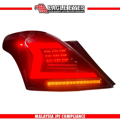 NISSAN ALMERA N17 2011-2019 LED SEQUENTIAL SIGNAL WELCOME LIGHT VERSION DYNAMIC CLEAR RED LIGHT BAR TAILLAMP