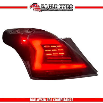 NISSAN ALMERA N17 2011-2019 LED SEQUENTIAL SIGNAL WELCOME LIGHT VERSION DYNAMIC SMOKE RED LIGHT BAR TAILLAMP