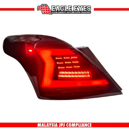 NISSAN ALMERA N17 2011-2019 LED SEQUENTIAL SIGNAL WELCOME LIGHT VERSION DYNAMIC SMOKE RED LIGHT BAR TAILLAMP