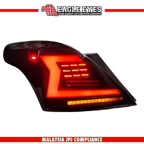 NISSAN ALMERA N17 2011-2019 LED SEQUENTIAL SIGNAL WELCOME LIGHT VERSION DYNAMIC SMOKE RED LIGHT BAR TAILLAMP