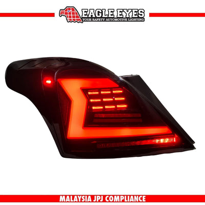 NISSAN ALMERA N17 2011-2019 LED SEQUENTIAL SIGNAL WELCOME LIGHT VERSION DYNAMIC SMOKE RED LIGHT BAR TAILLAMP