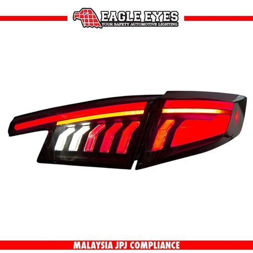 HONDA CIVIC HATCHBACK TYPE-R (FL1,FL2,FL4,FL5) 2022-2025 SEQUENTIAL SIGNAL WELCOME LIGHT SMOKE RED LIGHT BAR DYNAMIC WITH GARNISH LAMP TAILLAMP