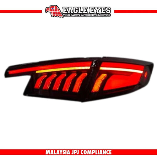 HONDA CIVIC HATCHBACK TYPE-R (FL1,FL2,FL4,FL5) 2022-2025 SEQUENTIAL SIGNAL WELCOME LIGHT SMOKE RED LIGHT BAR DYNAMIC WITH GARNISH LAMP TAILLAMP
