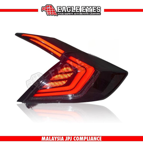 HONDA CIVIC FC 2016-2021 WELCOME LIGHT LED SEQUENTIAL SIGNAL V4 SMOKE WHITE LIGHT BAR TAILLAMP
