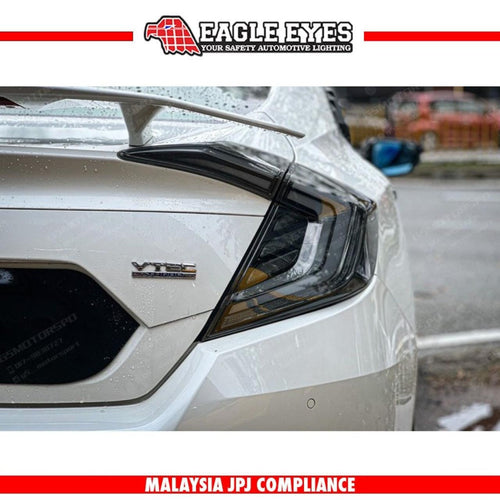 HONDA CIVIC FC 2016-2021 WELCOME LIGHT LED SEQUENTIAL SIGNAL V4 SMOKE WHITE LIGHT BAR TAILLAMP