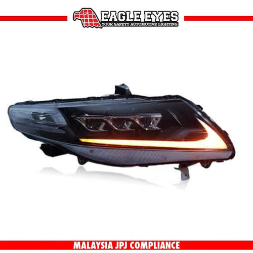 HONDA CITY GM2/GM3 2008-2014 LED PROJECTOR HI-LO BEAM SEQUENTIAL SIGNAL WELCOME LIGHT CLEAR DEMON EYES DYNAMIC STYLE HEADLAMP