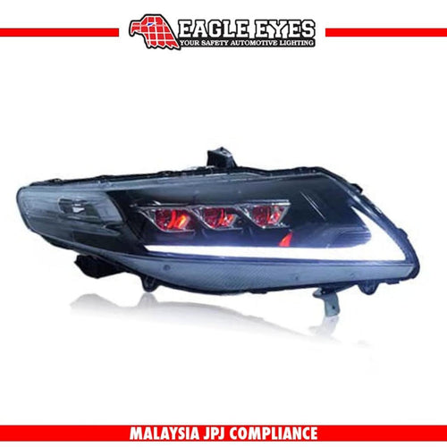 HONDA CITY GM2/GM3 2008-2014 LED PROJECTOR HI-LO BEAM SEQUENTIAL SIGNAL WELCOME LIGHT CLEAR DEMON EYES DYNAMIC STYLE HEADLAMP