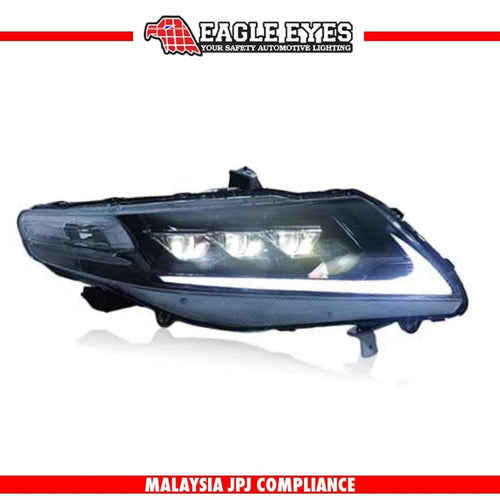 HONDA CITY GM2/GM3 2008-2014 LED PROJECTOR HI-LO BEAM SEQUENTIAL SIGNAL WELCOME LIGHT CLEAR DEMON EYES DYNAMIC STYLE HEADLAMP